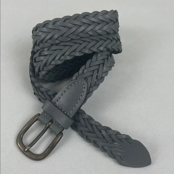 Vintage Belt Braided Leather Gray - Picture 2 of 10